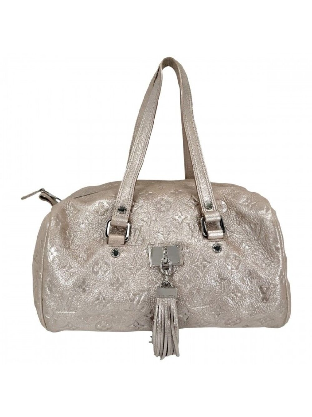 Gucci Louis Vuitton Handbag Monogram Guccissima Kometo Tote Metallic Light Pink